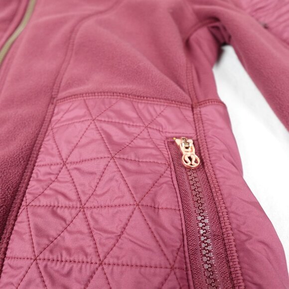 lululemon Fleecy Keen Jacket Women's 6 Removeable Hood Zip Up - Picture 8 of 12
